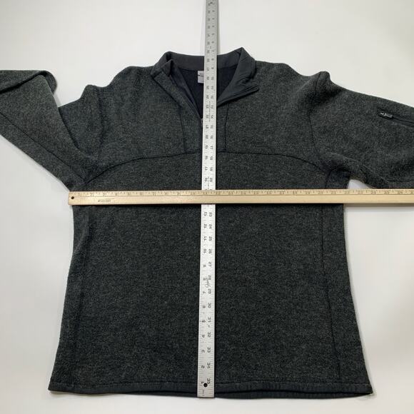 Columbia Sweatshirt Mens L Large Acrylic Wool Blend Half Zip Pullover Titanium - Picture 6 of 12